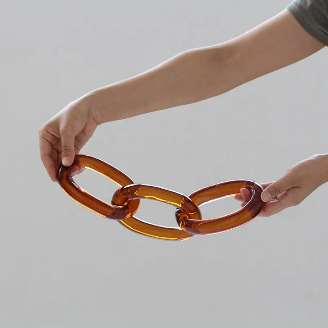 GLASS ORANGE CHAIN