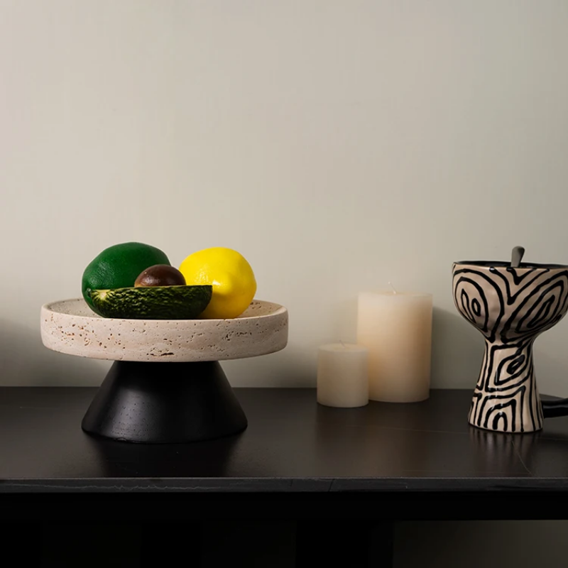 TRAVERTINE FRUIT PLATE