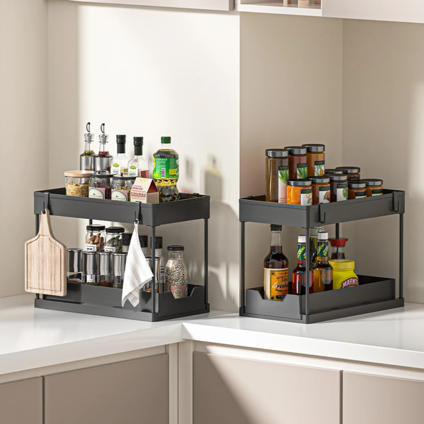 2 LAYER STORAGE SHELF  DRAWER