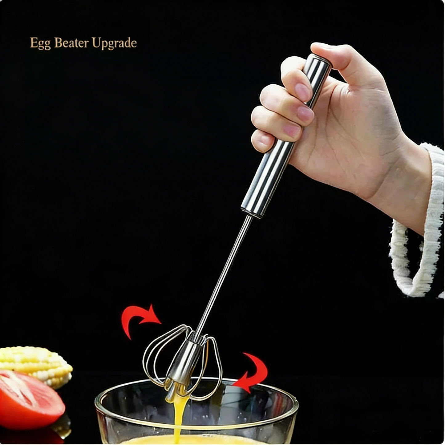 MANUAL STAINLESS STEEL PUSH DOWN WHISKER