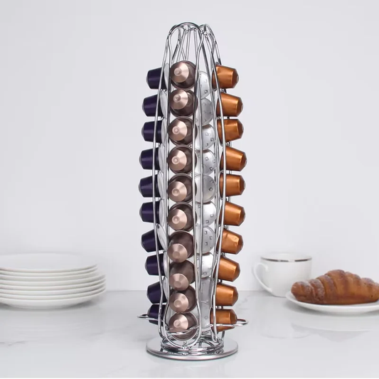 COFFEE CAPSULES ORGANIZER STAND 360 DEGREE 40 CAPSULES