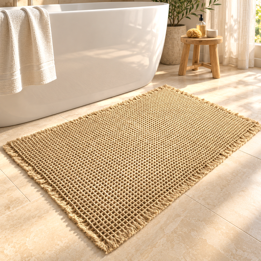ANTI SLIP BROWN ABSORBING WAFFLE RUG