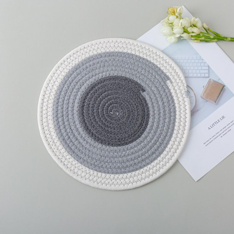 woven cotton round placemat table mat coaster