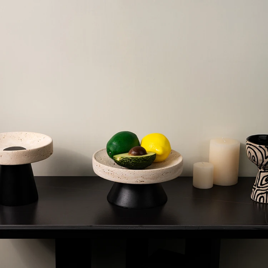 TRAVERTINE FRUIT PLATE