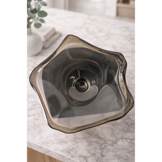 MODERN LARGE  GLASS SERVING TRAY
