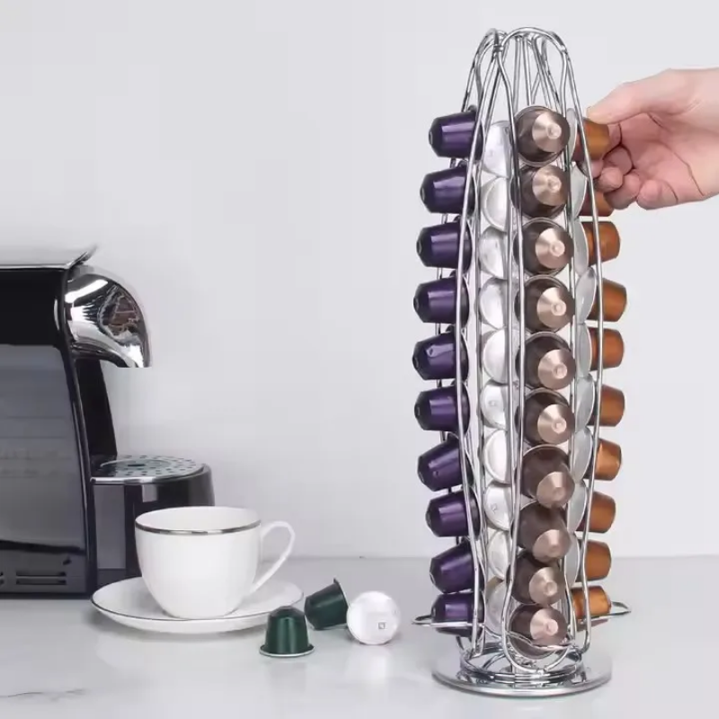 COFFEE CAPSULES ORGANIZER STAND 360 DEGREE 40 CAPSULES