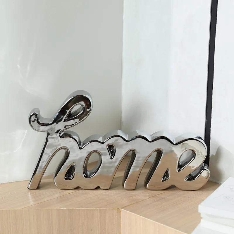 HOME CERAMIC FIGURE 31×4×17 cm CHROME