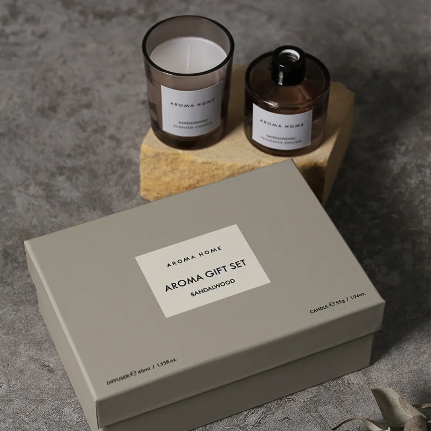 SMALL SCENTED CANDLE WITH REED DIFFUSER