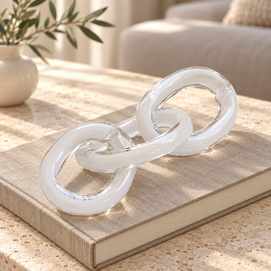 WHITE GLASS CHAIN