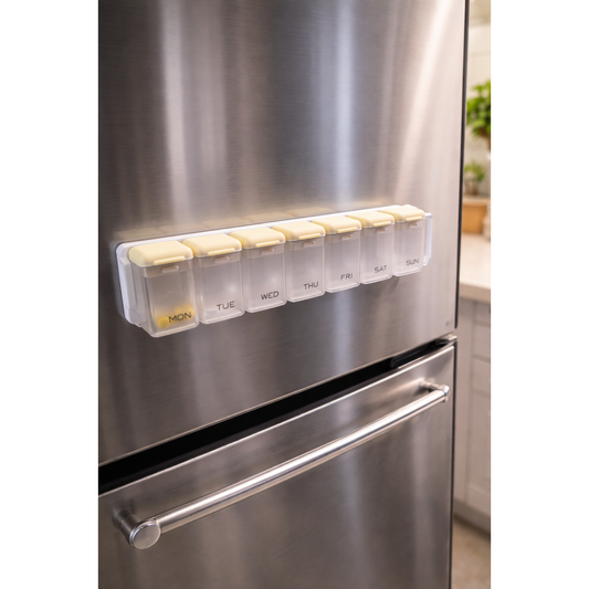 WEEKLY MAGNETIC FRIDGE DRUGS ORGANIZER