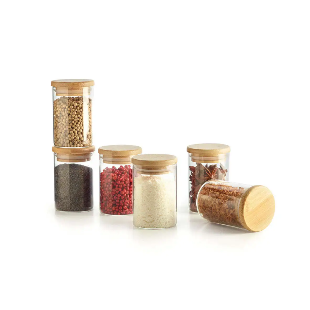 120 ML GLASS JAR WITH BAMBOO LID