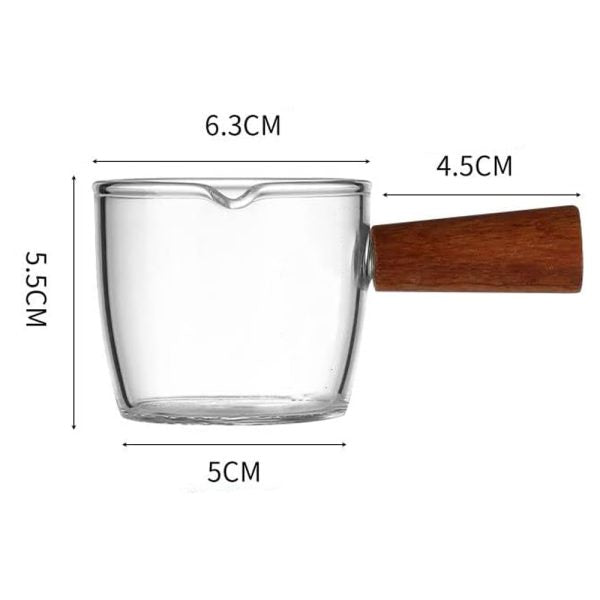 Danny Home Mini Milk & Coffee Jug With Wooden Handle 110ml