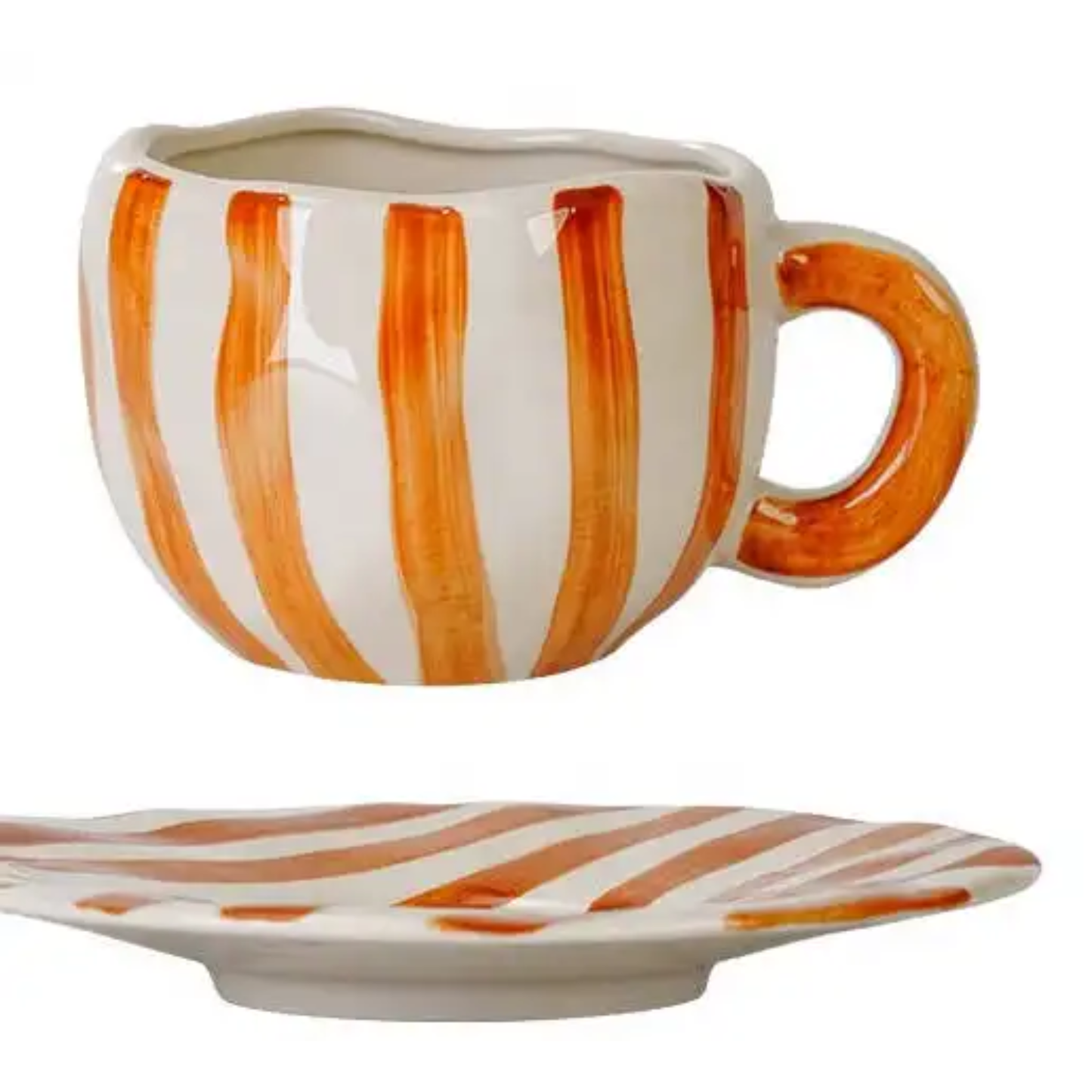 CERAMIC MUG WITH PLATE 360 ML