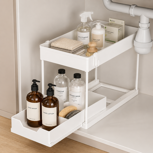 2 LAYER STORAGE SHELF  DRAWER