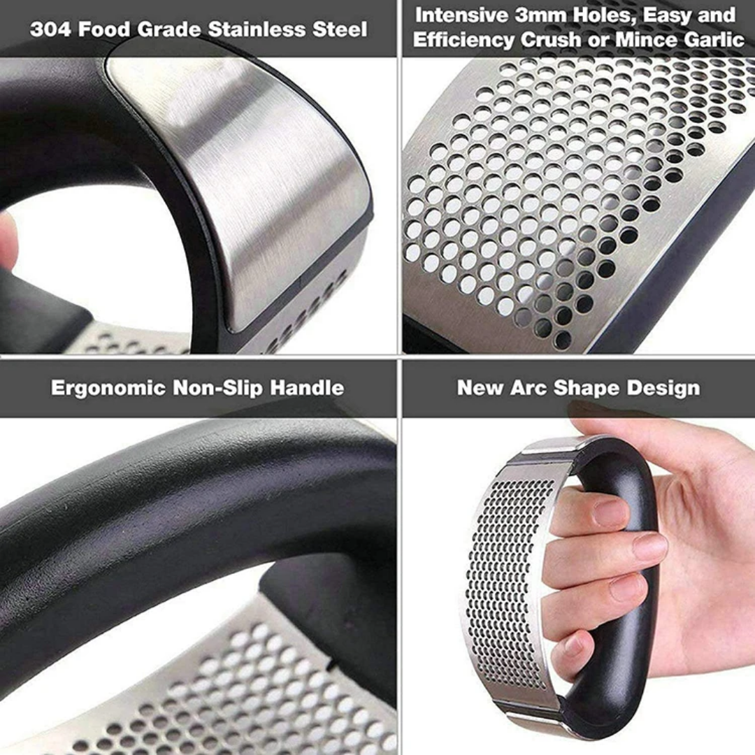 STAINLESS STEEL GARLIC PRESS GRINDER