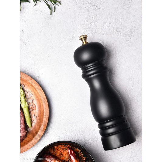 BLACK WOOD PEPPER MANUAL GRINDER