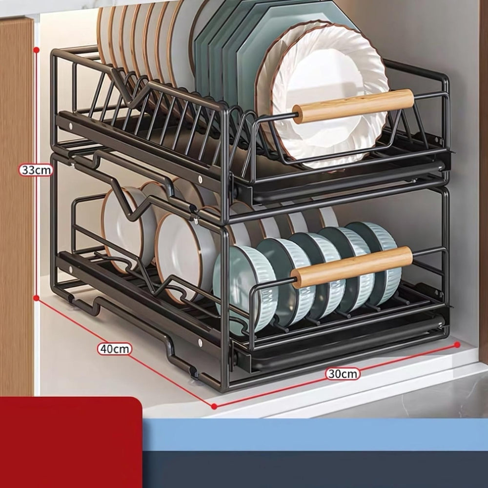 DISH RACK WITH TWO LAYERS