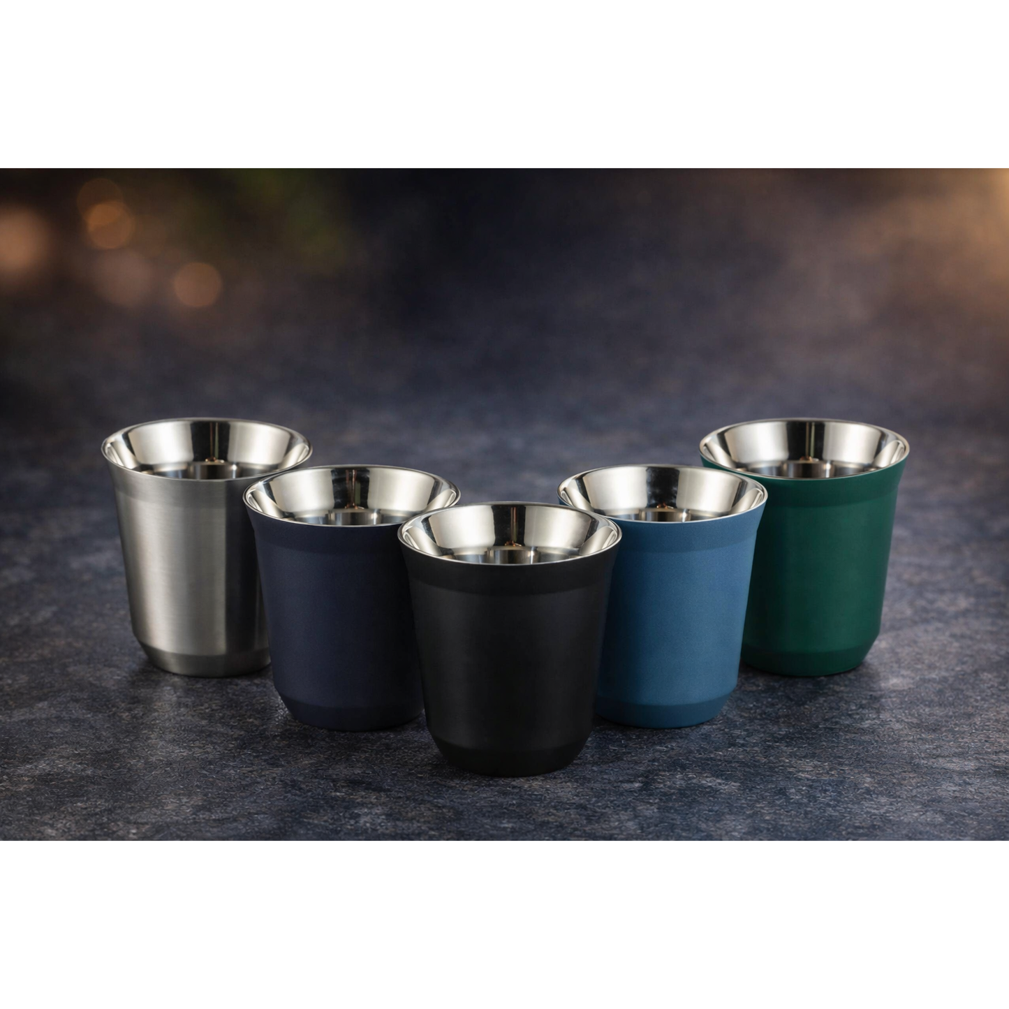 DOUBLE WALL STAINLESS 80 ML CUPS