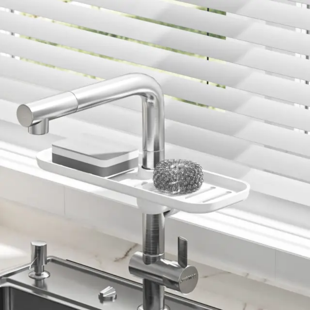 KITCHEN FAUCET STORAGE RACK