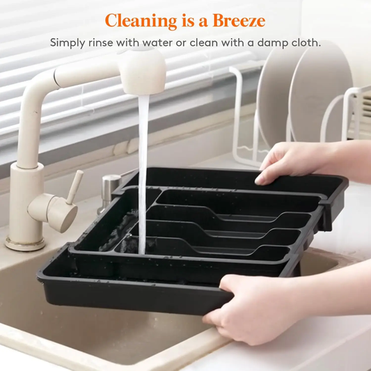 ADJUSTABLE CUTLERY DRAWER ORGANIZER (23–37.5×4.2×31 cm.)