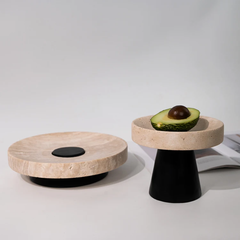 TRAVERTINE FRUIT PLATE
