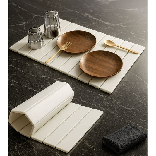 WHITE DIATOMITE STONE KITCHEN COUNTER DRYING MAT