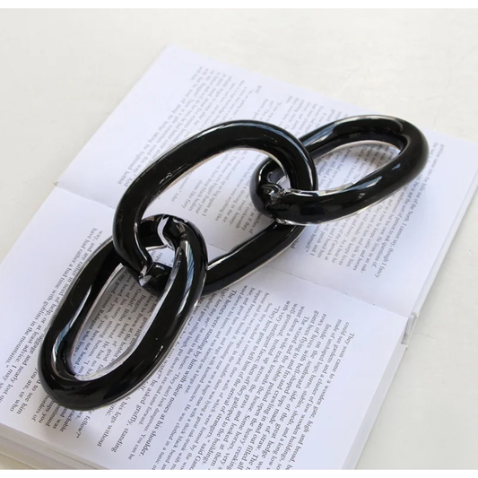 BLACK GLASS CHAIN