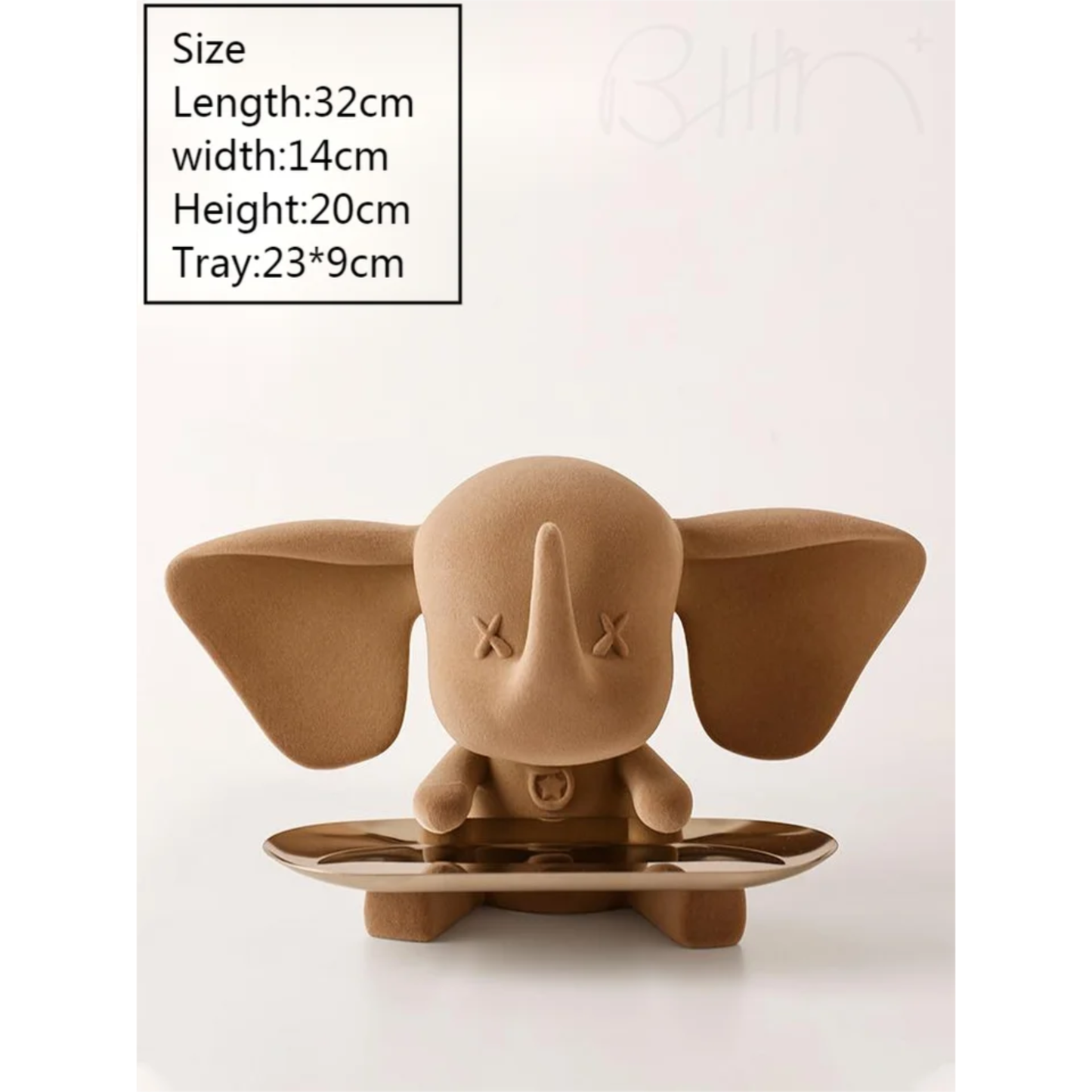 RESIN VELVET DUMBOO KEY TRAY