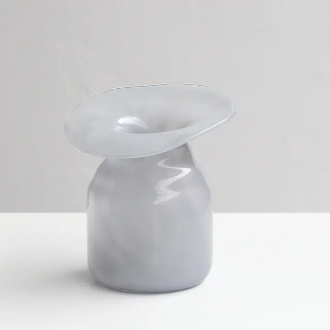 GREY GLASS VASES