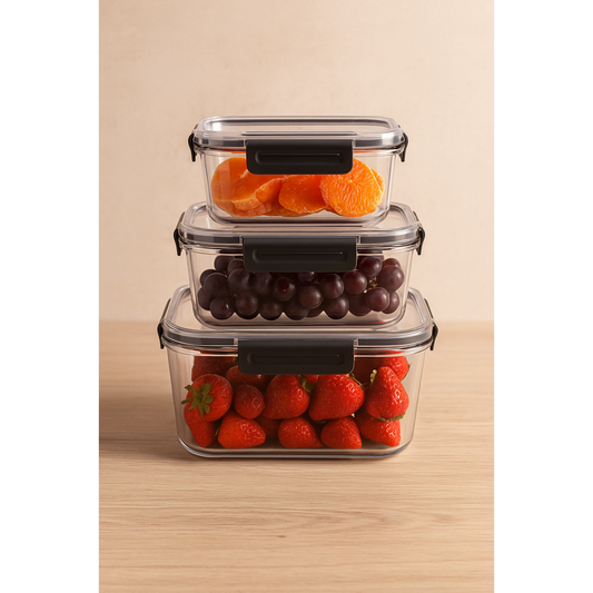 DANNY HOME SET OF 3 ACRYLIC STORAGE SET
