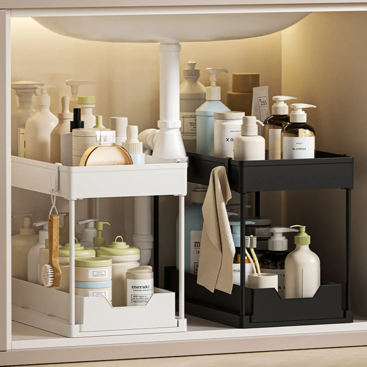 2 LAYER STORAGE SHELF  DRAWER