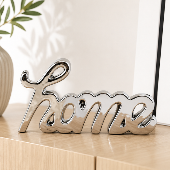 HOME CERAMIC FIGURE 31×4×17 cm CHROME