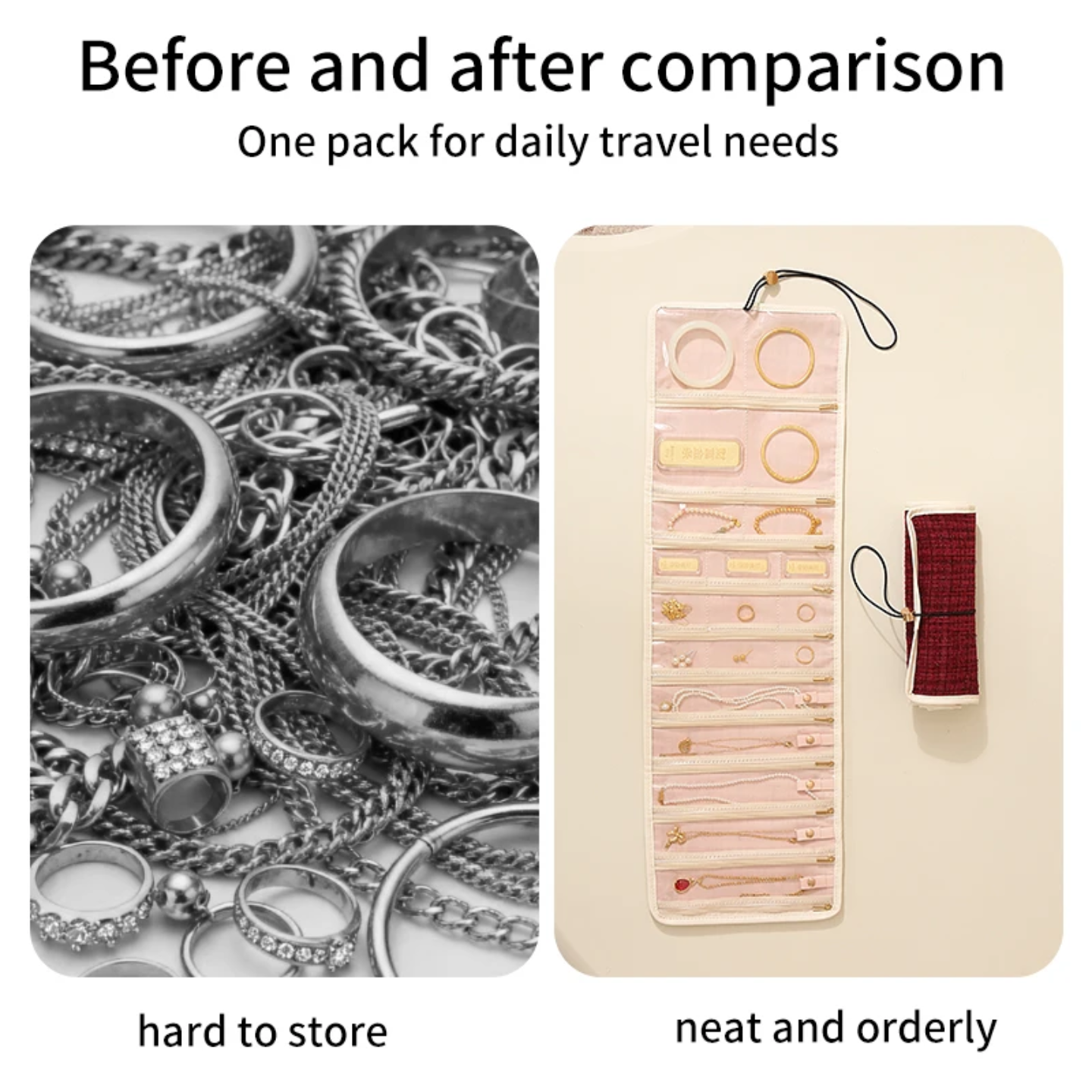 FOLDABLE JEWELRY ORGANIZER BAG